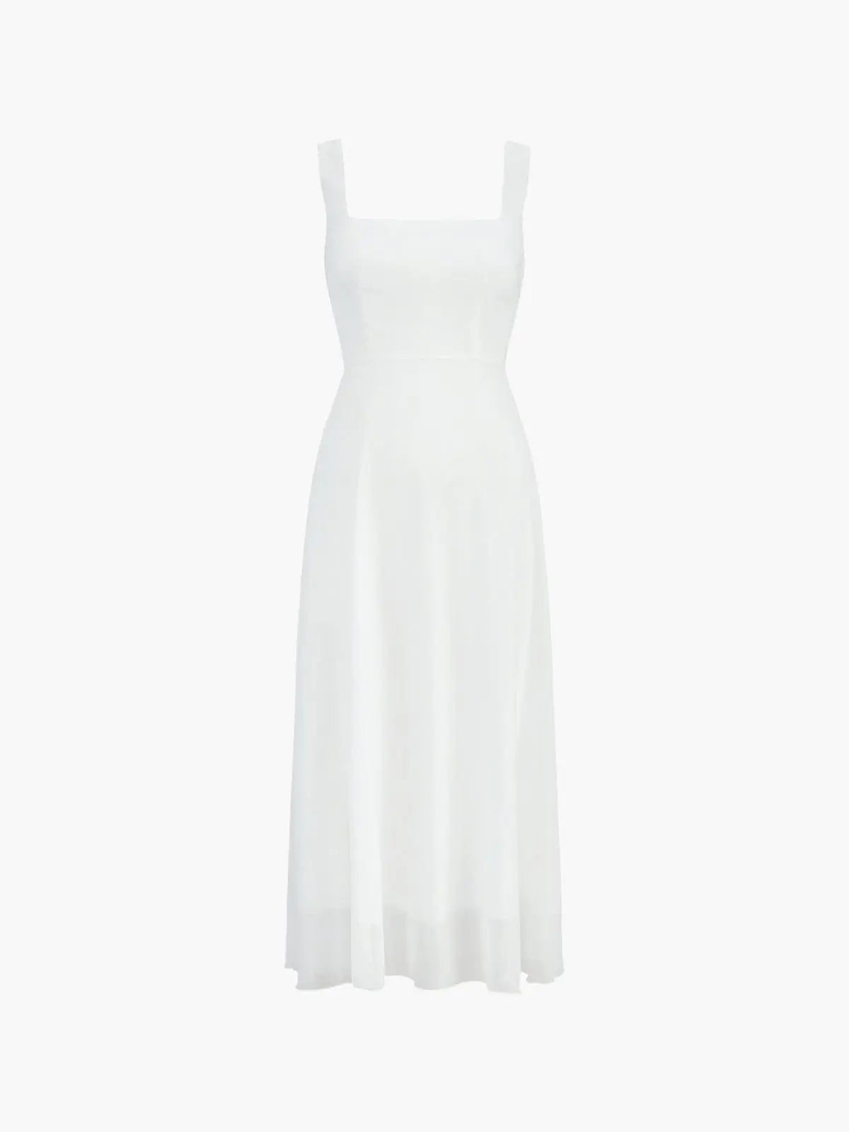 A-Line Square Neck Midi Dress Summer Wedding