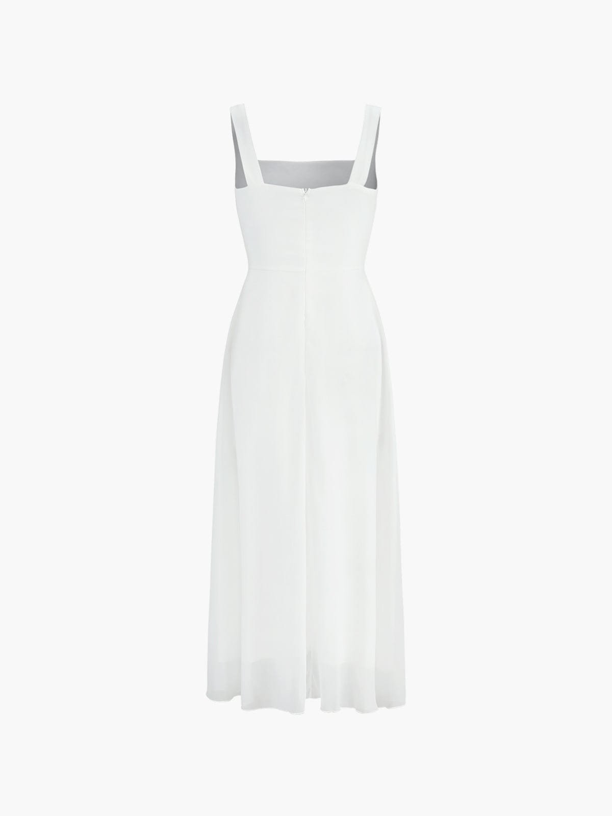 A-Line Square Neck Midi Dress Summer Wedding