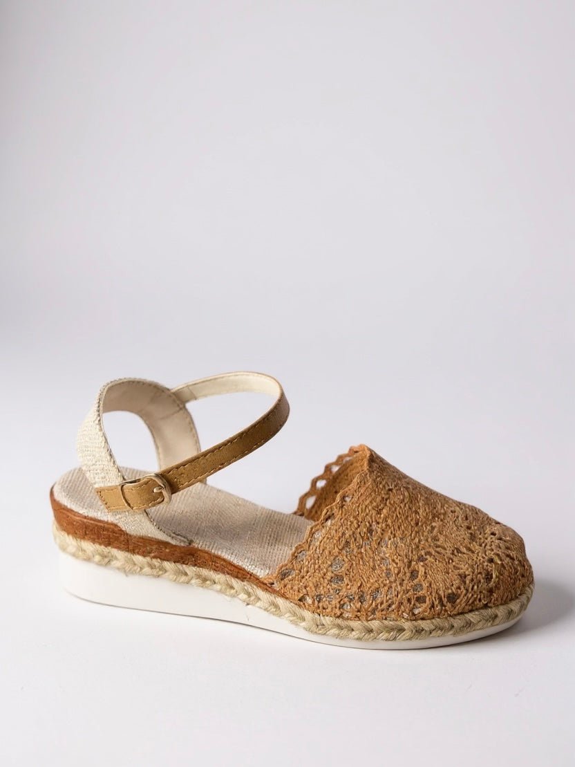 Boho Crochet Platform Sandals Woven Ankle Strap