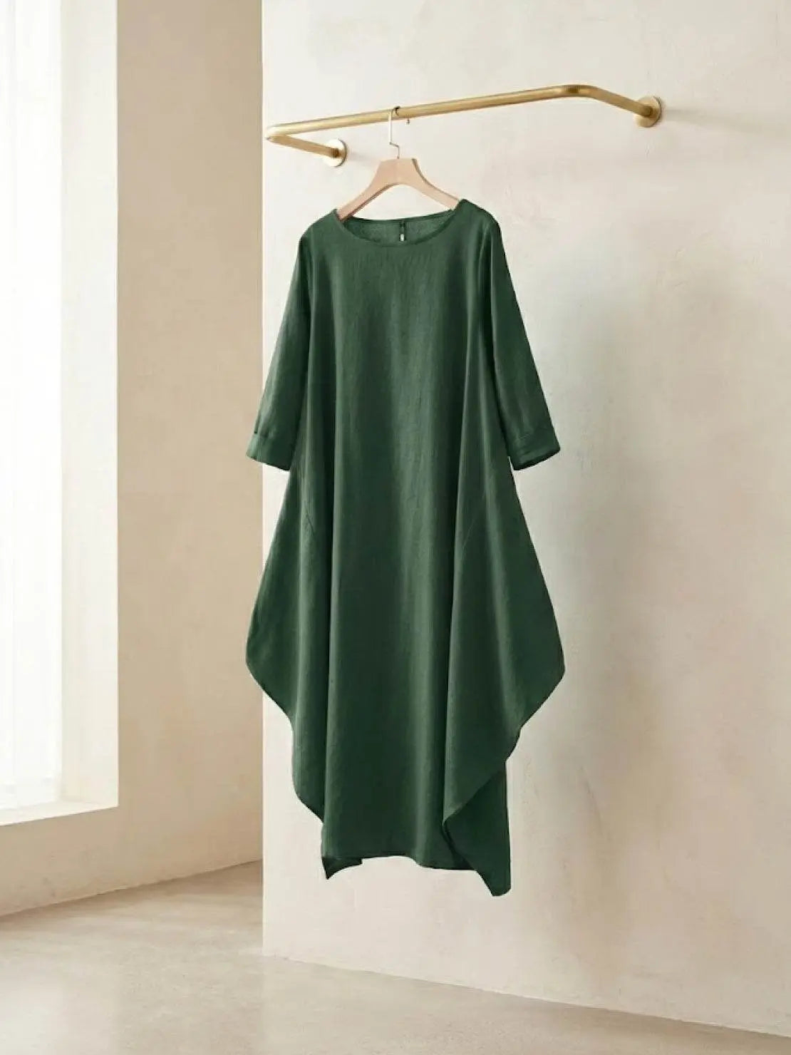 Boho Maxi Dress Oversized Batwing Sleeves