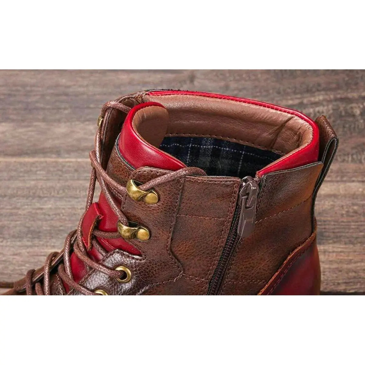 Men's Boots Leather Lace-Up Oxford Ankle Boots