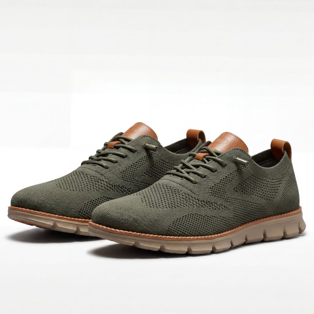 Men's Breathable Flyknit Lace-Up Smart Casual Trainers