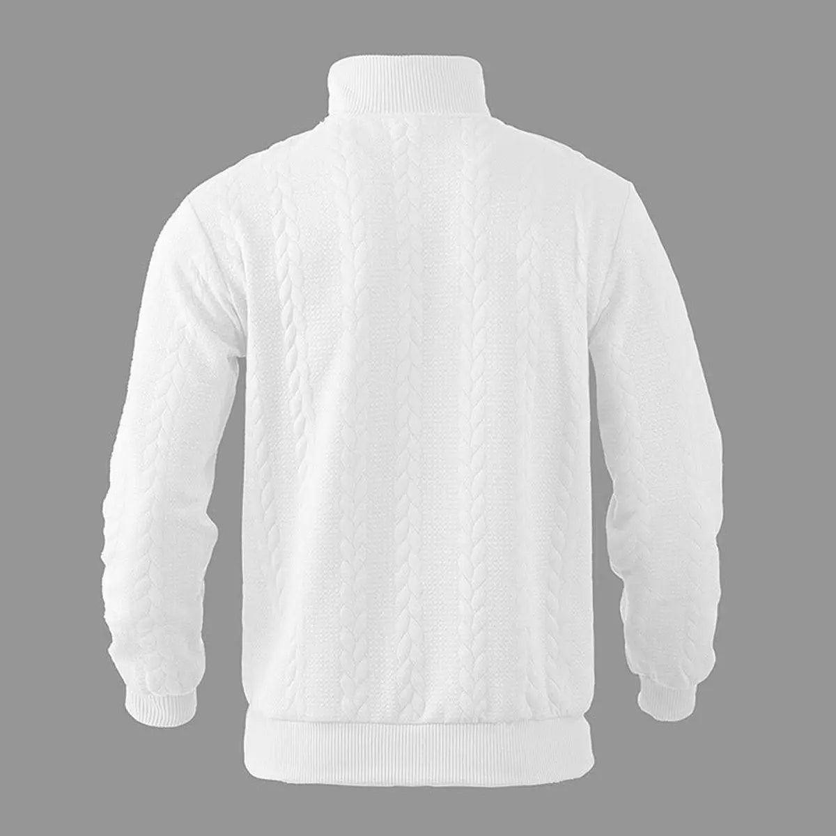 Men's Cable-Knit Quarter-Zip Pullover Mens Knit Sweater