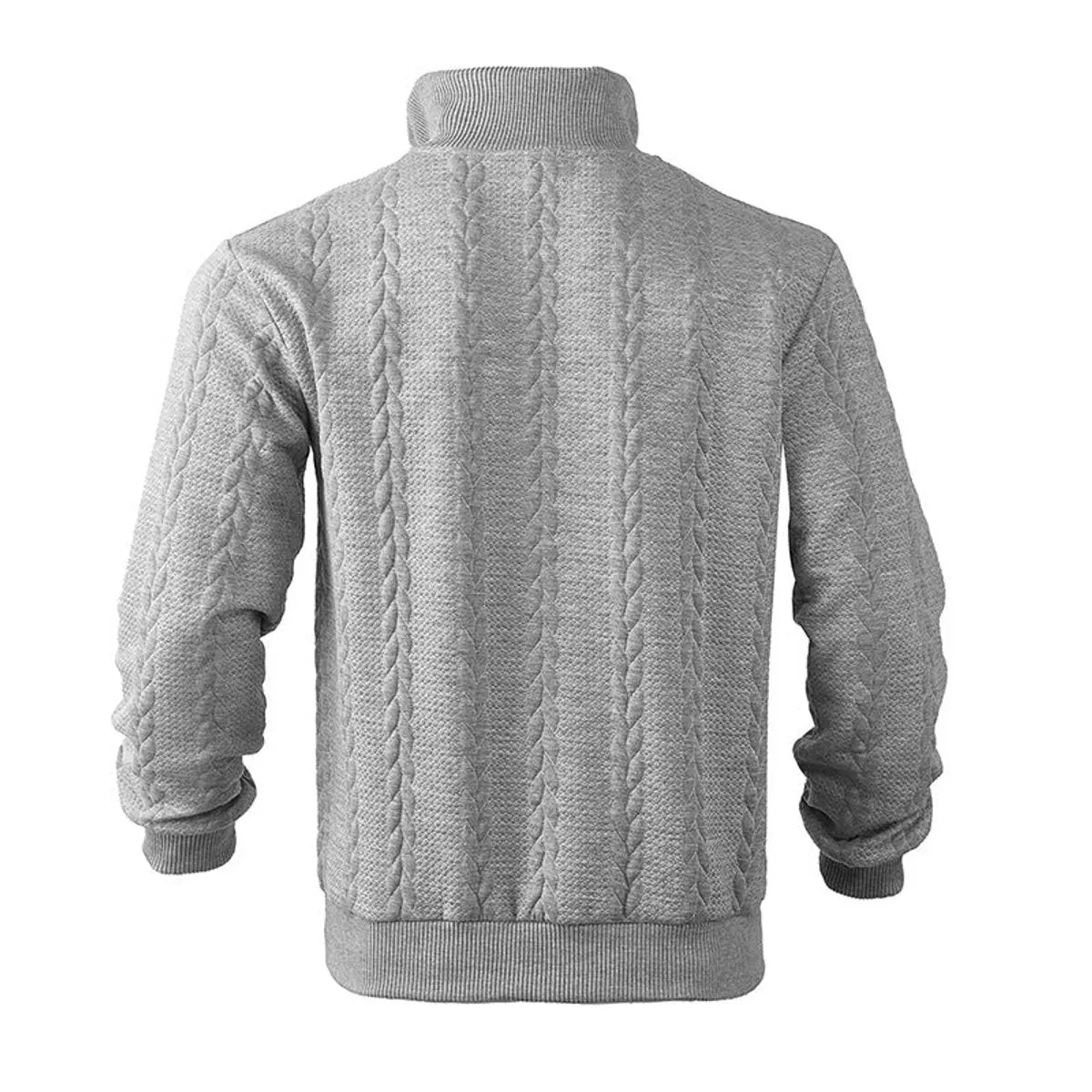 Men's Cable-Knit Quarter-Zip Pullover Mens Knit Sweater