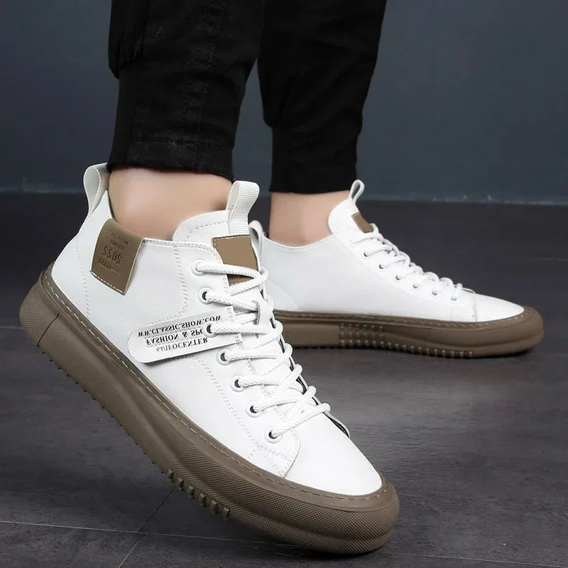 Men's Canvas High-Top Trainers Casual Lace-Up