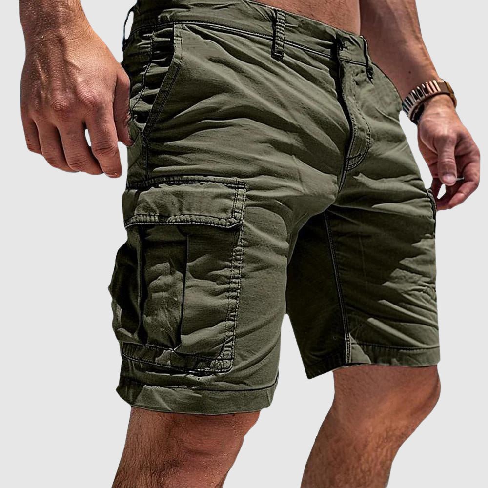 Men's Cargo Shorts Knee Length Multi Pocket - Green
