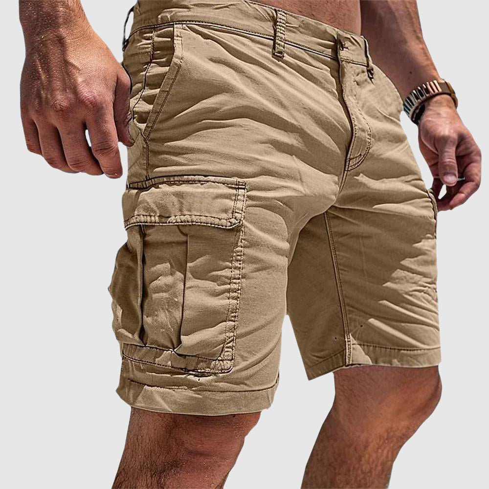 Men's Cargo Shorts Knee Length Multi Pocket - Beige