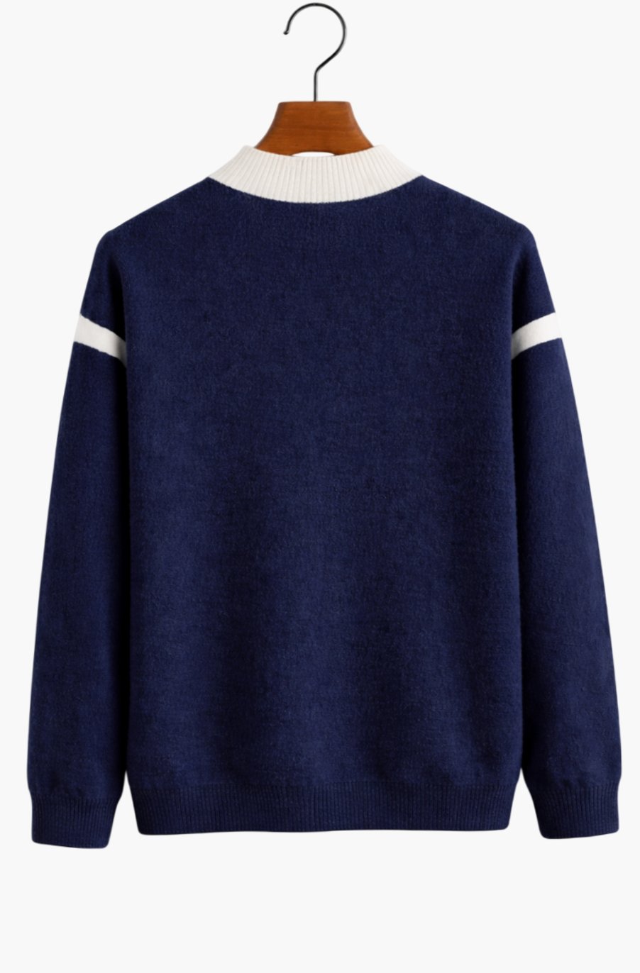 Men's Cashmere Crewneck Jumper Ribbed-Trim Relaxed Fit
