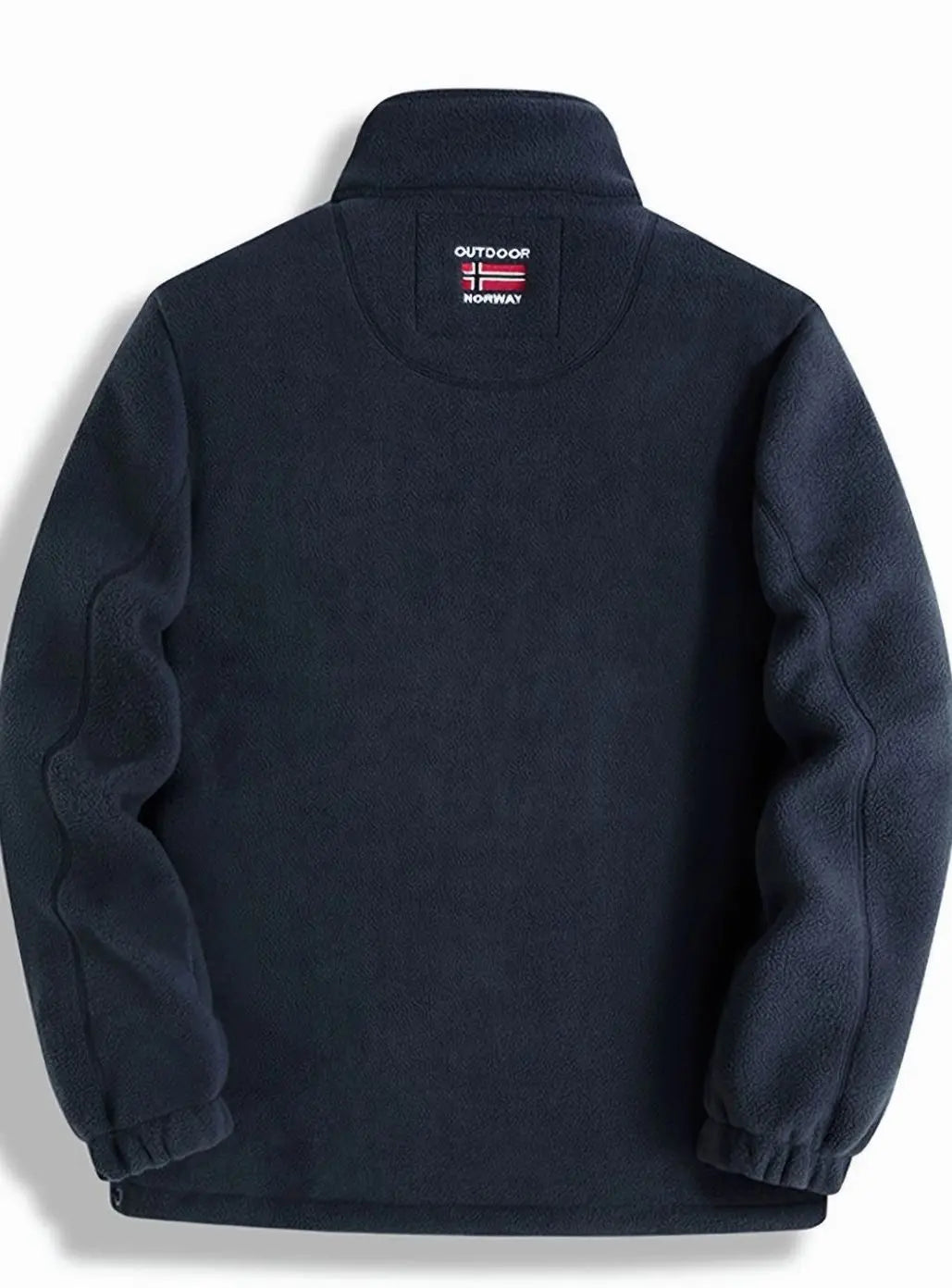 Men's Classic Full-Zip Outdoor Fleece Jacket Stand Collar