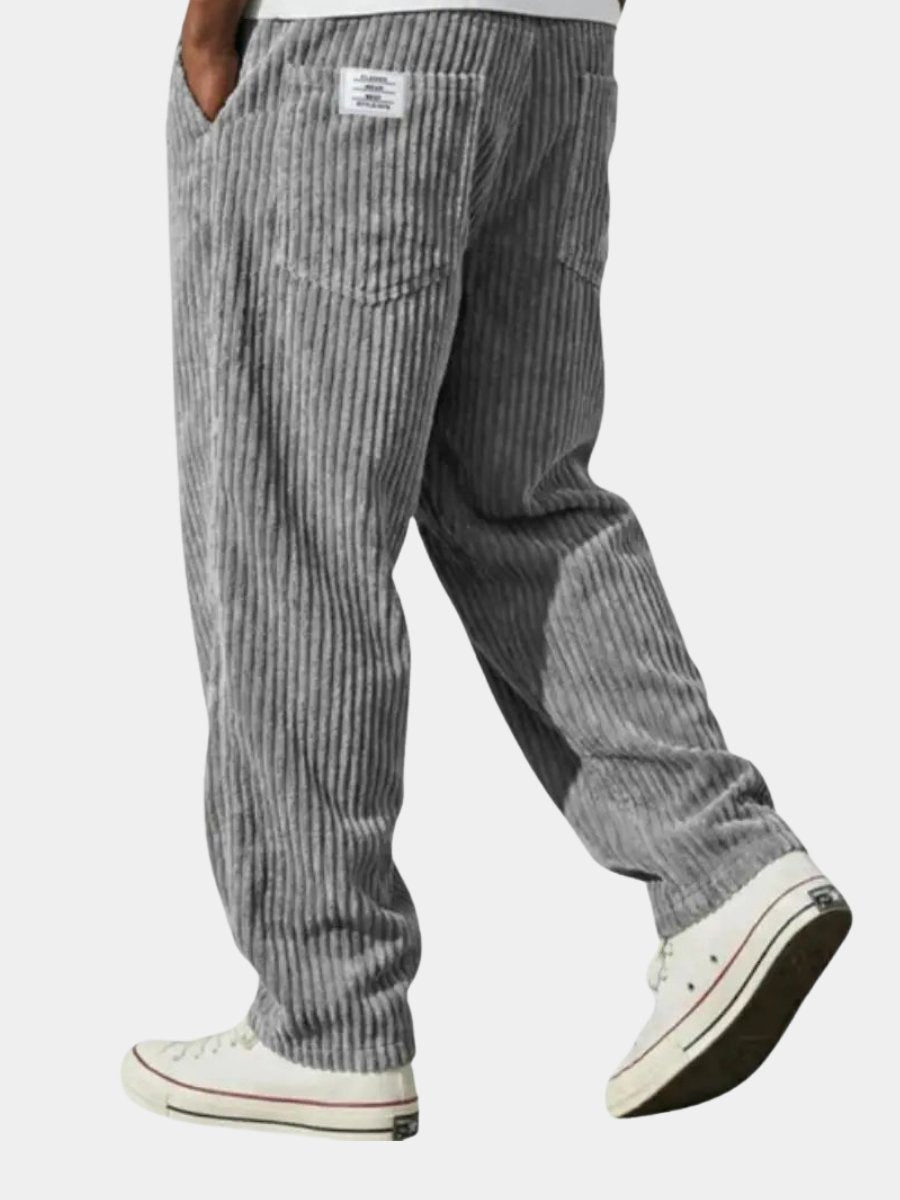 Men's Corduroy Trousers Relaxed Fit Drawstring