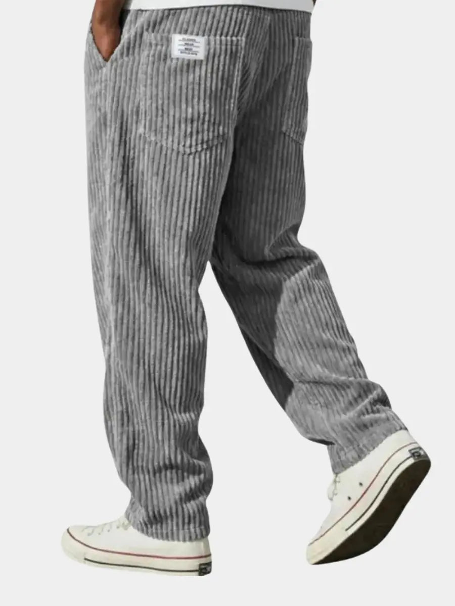Men's Corduroy Trousers Relaxed Fit Drawstring