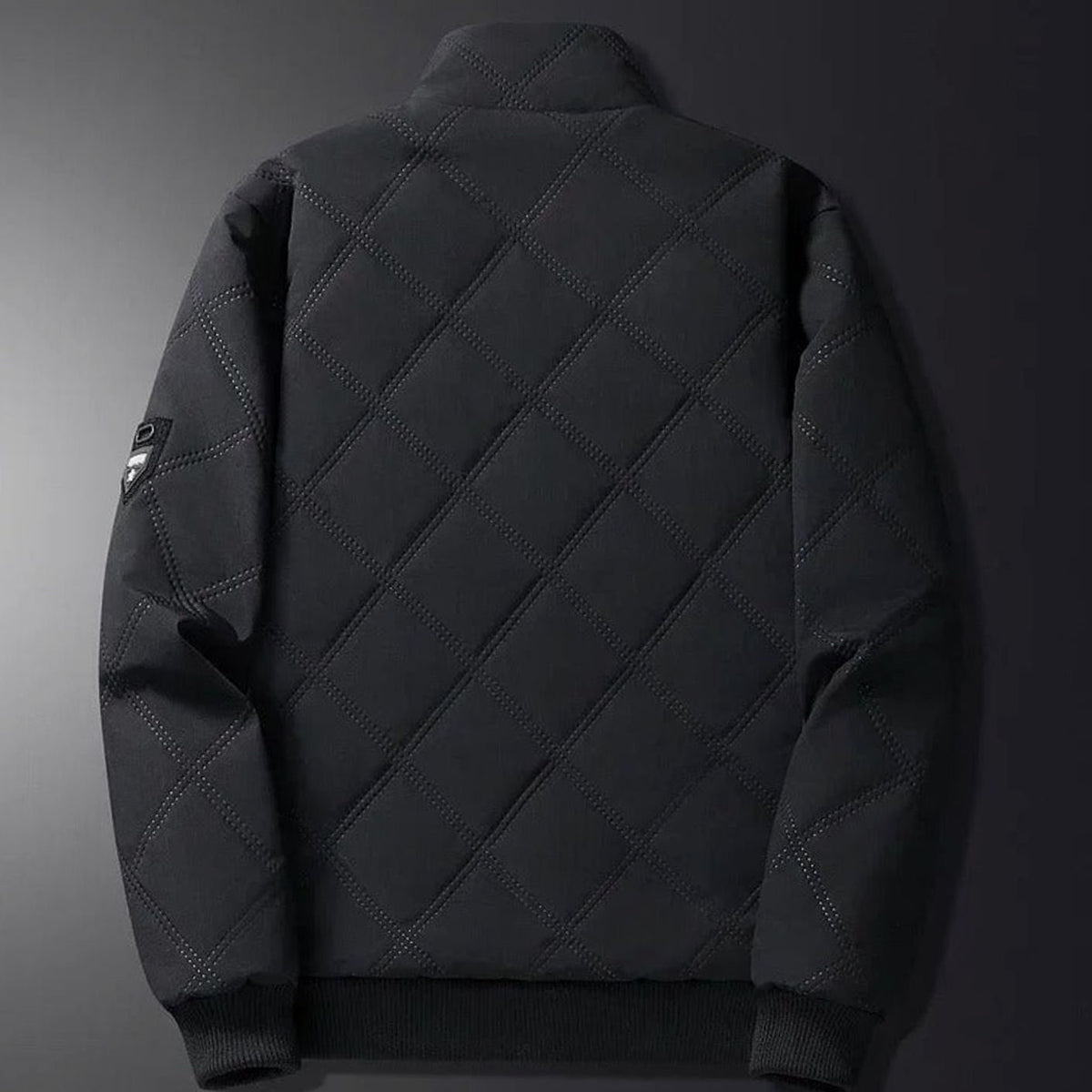 Men's Fleece-Lined Quilted Windproof Winter Jacket