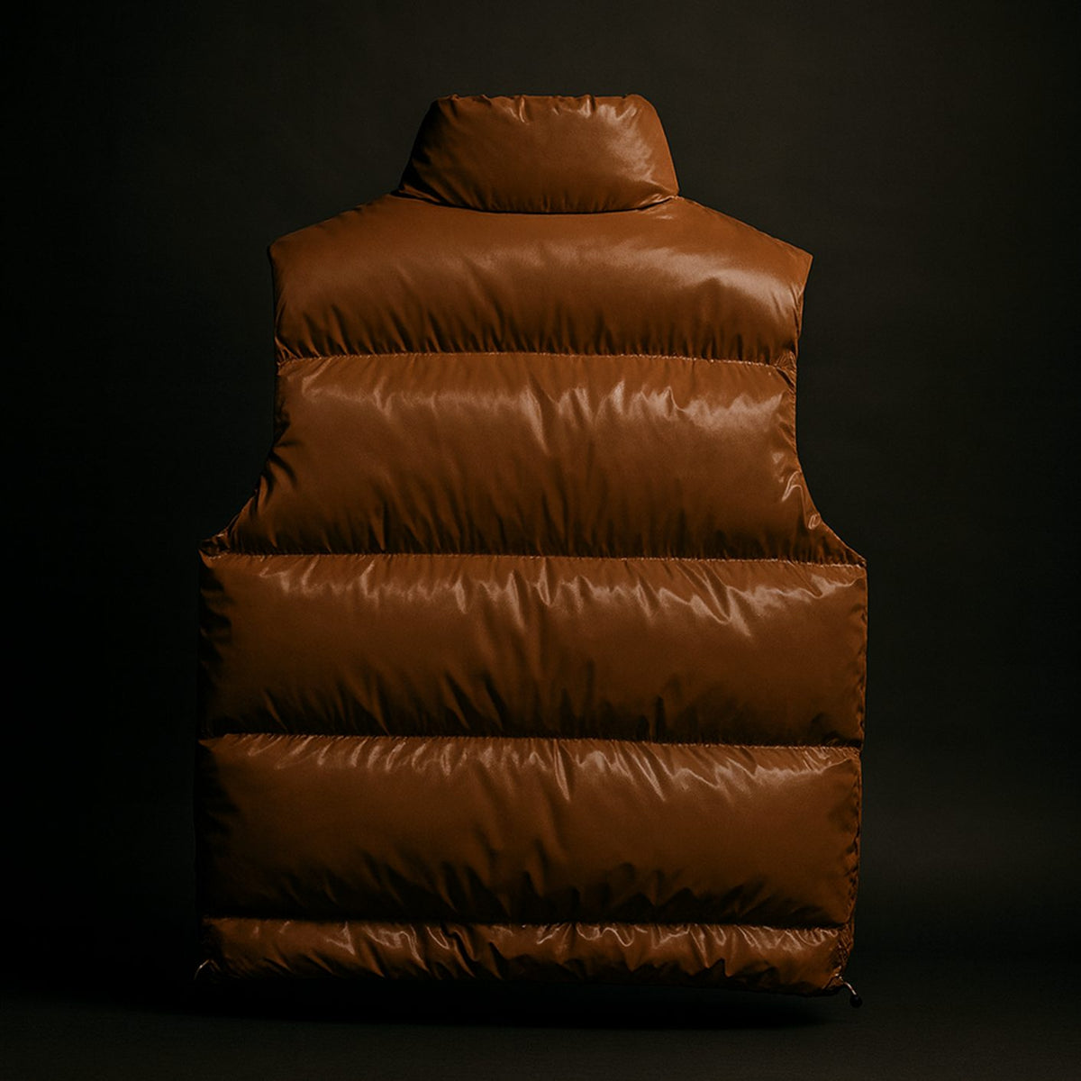 Men's High-Collar Quilted Puffer Gilet Cotton-Blend Vest