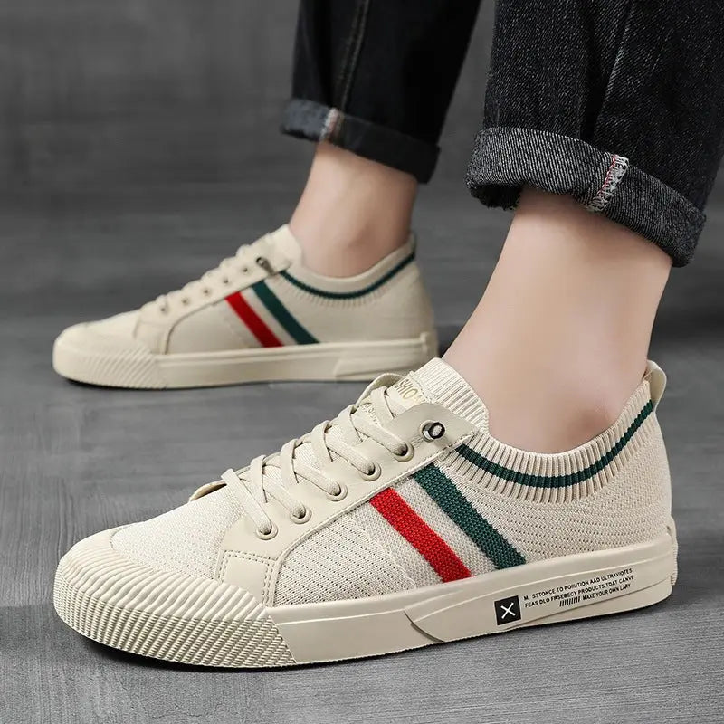 Men's Knit Trainers Breathable Mesh Lace-Up