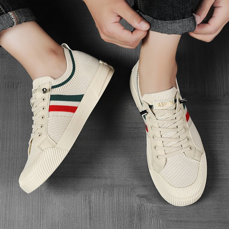 Men's Knit Trainers Breathable Mesh Lace-Up