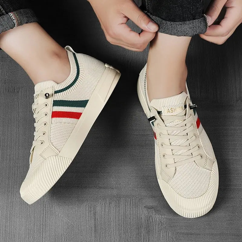 Men's Knit Trainers Breathable Mesh Lace-Up