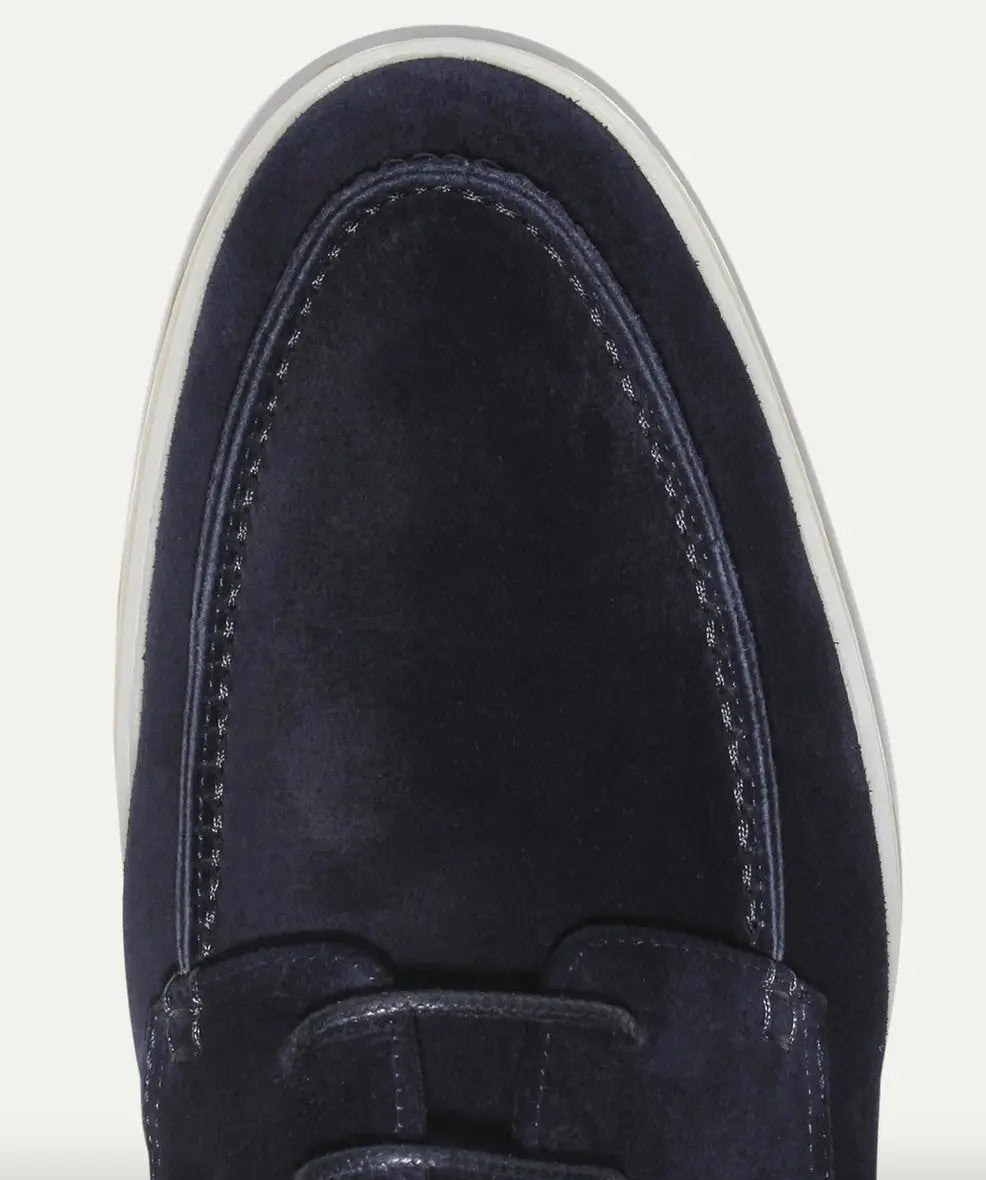 Men's Lace-Up Loafers Rounded Toe Moccasin Style