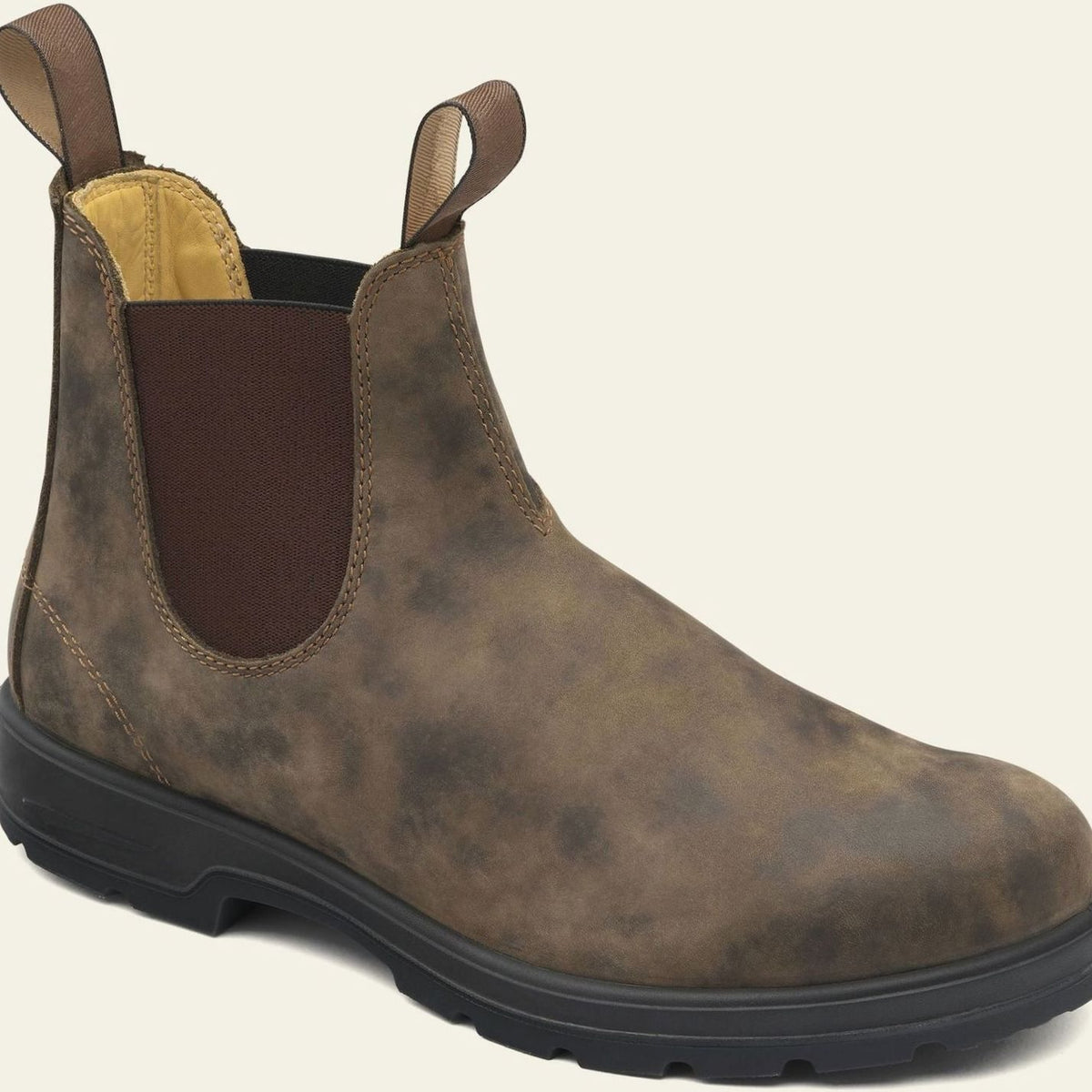 Men's Leather Slip-On Chelsea Boots - Brown