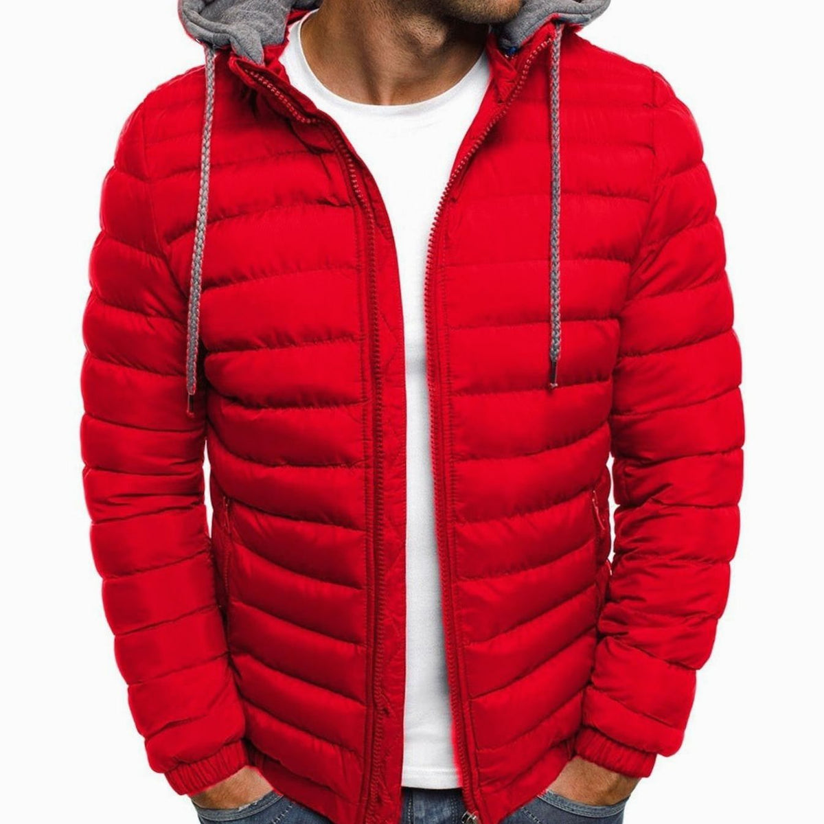 Men's Lightweight Quilted Hooded Puffer Jacket