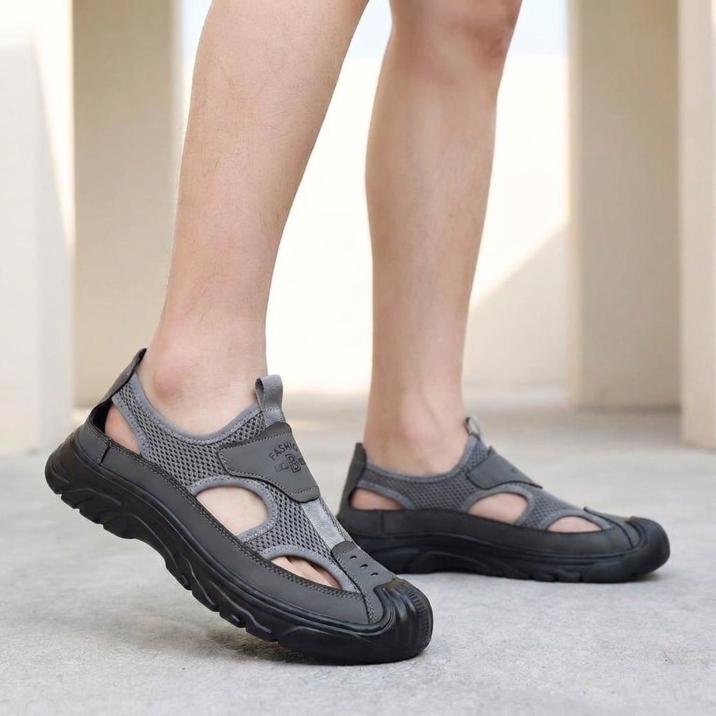 Men's Orthopedic Mesh Clogs Slip-On Comfort - Grey