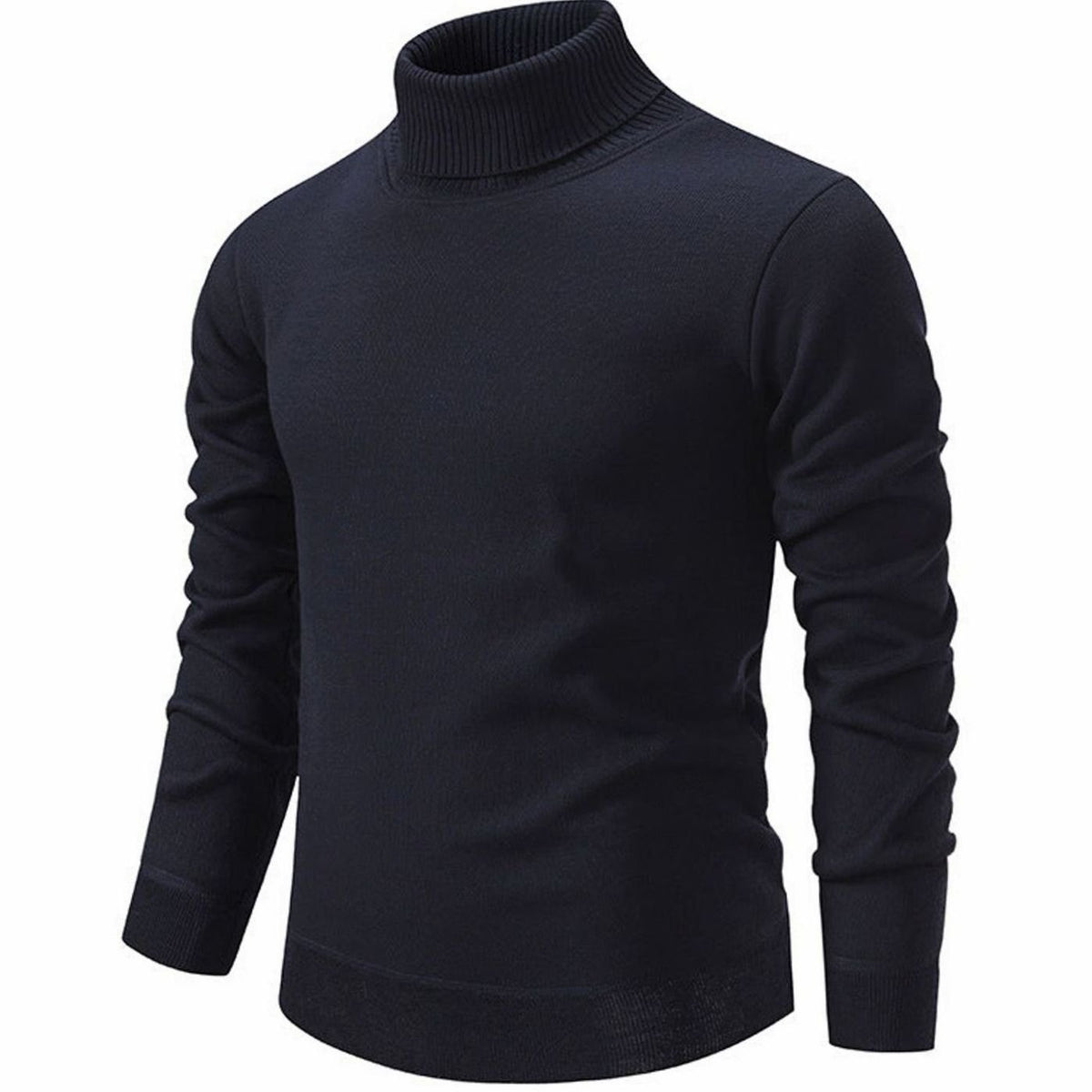 Men's Slim-Fit Fine-Knit Ribbed-Cuff Turtleneck Jumper