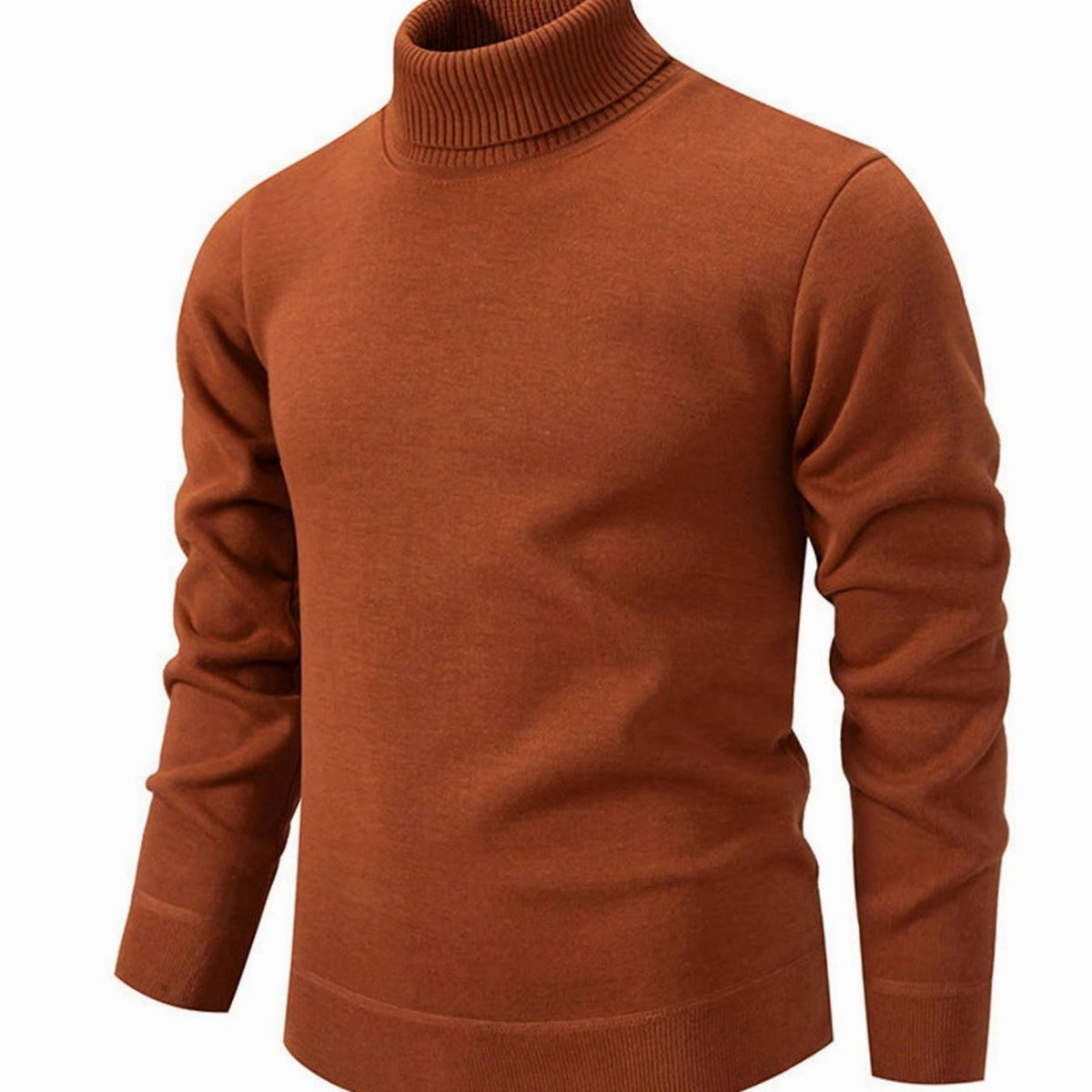 Men's Slim-Fit Fine-Knit Ribbed-Cuff Turtleneck Jumper