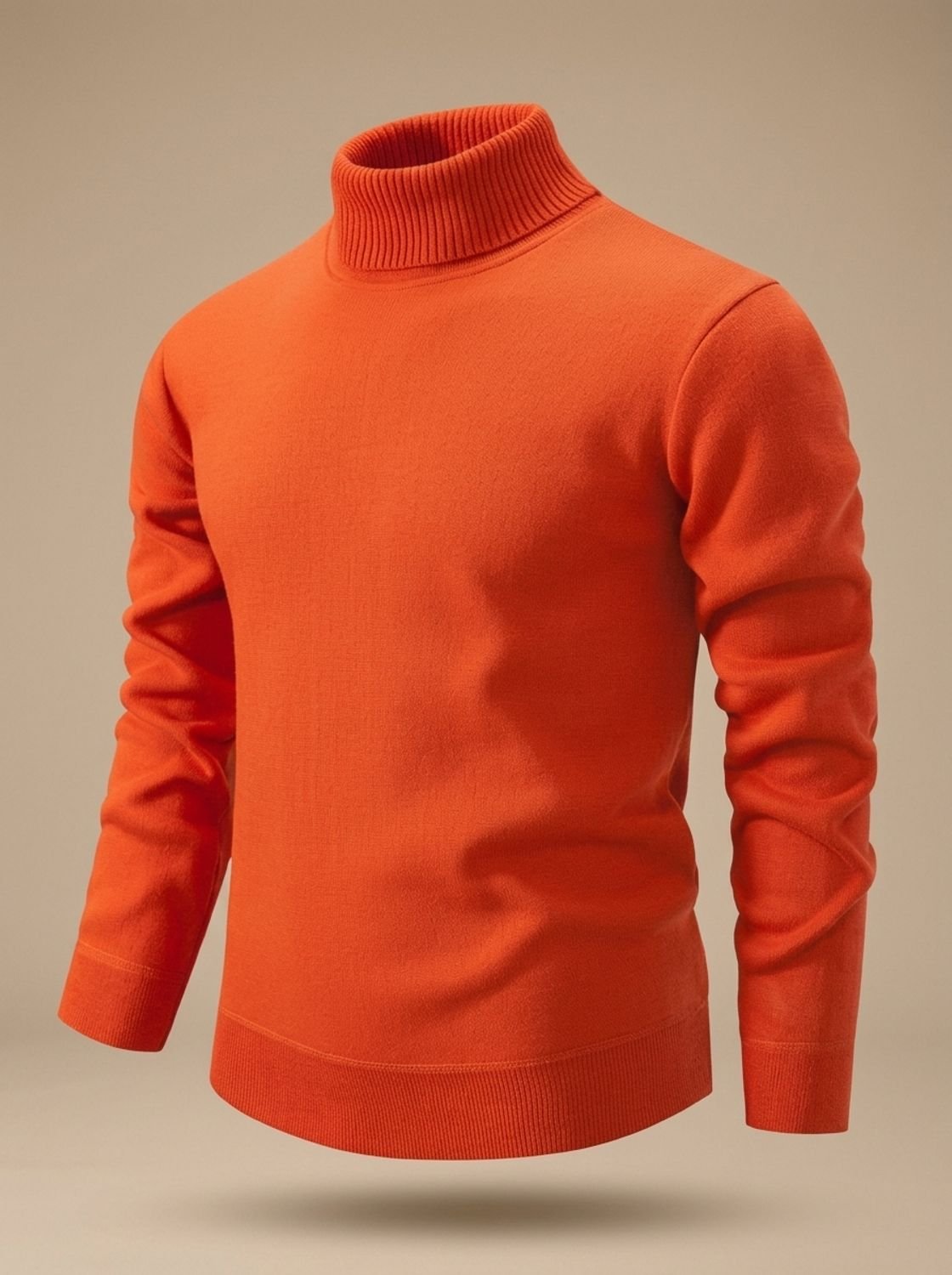 Men's Slim-Fit Fine-Knit Ribbed-Cuff Turtleneck Jumper