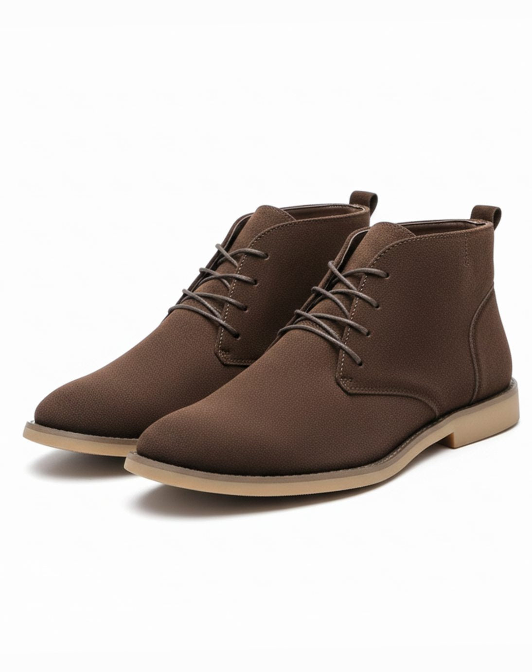Men's Soft-Suede Lace-Up Chukka Boots - Brown