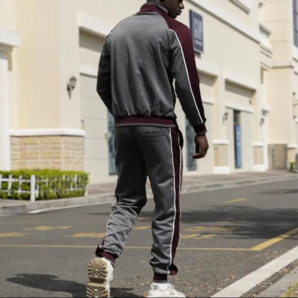 Men's Tracksuit Set Two Piece Zip Up Jacket Joggers