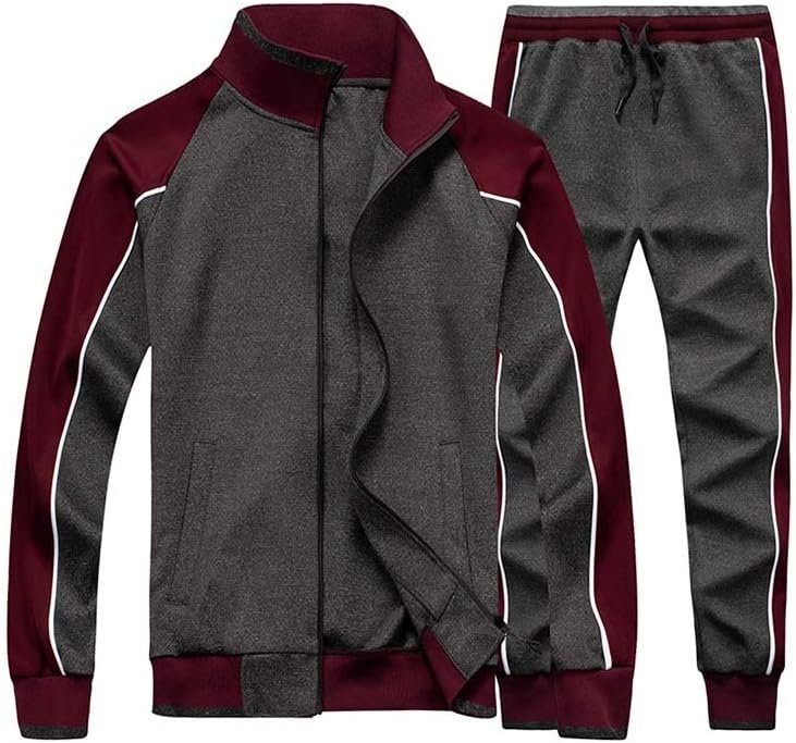 Men's Tracksuit Set Two Piece Zip Up Jacket Joggers