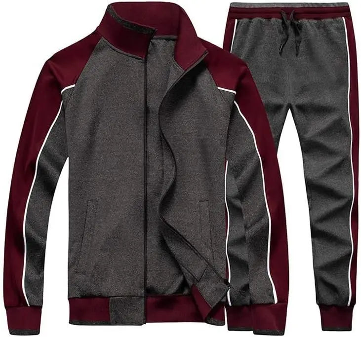Men's Tracksuit Set Two Piece Zip Up Jacket Joggers