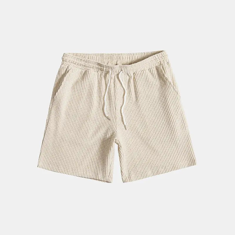 Men's Two Piece Set Short Sleeve Shirt Drawstring Shorts