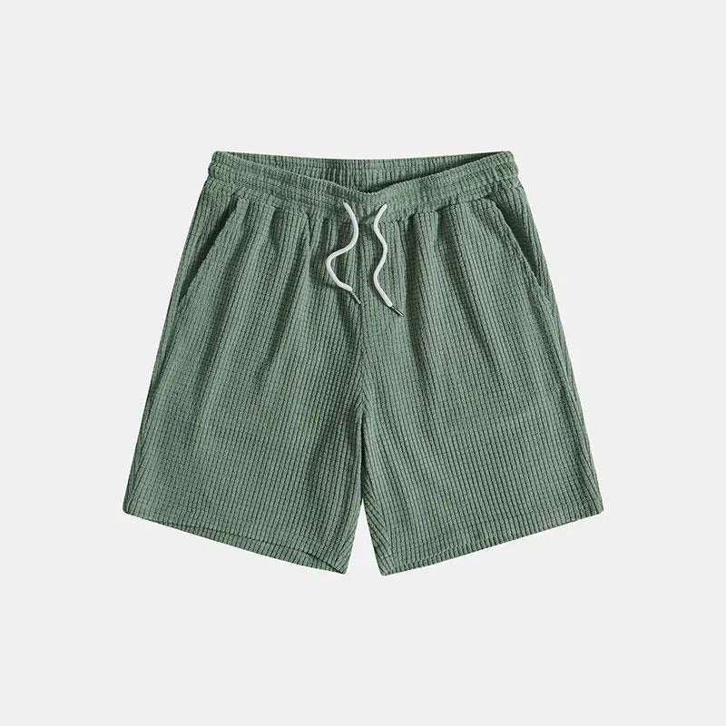 Men's Two Piece Set Short Sleeve Shirt Drawstring Shorts