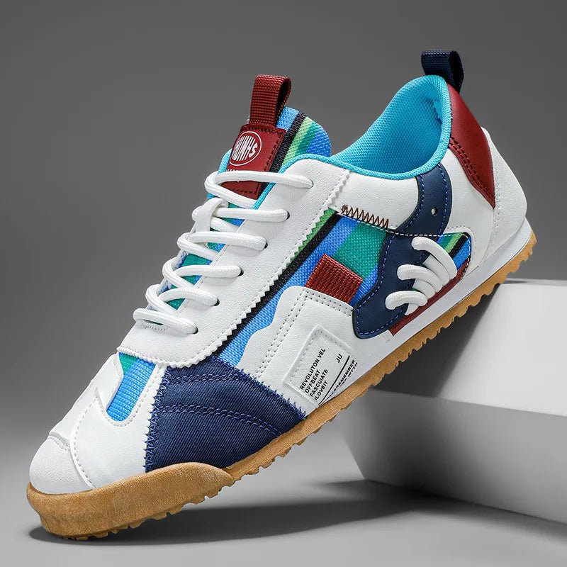 Men's Utility Trainers Multi-Panel Trail Design - White-Blue