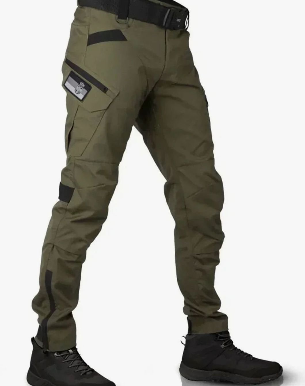 Men's Waterproof Tactical Cargo Trousers Multi-Pocket Reinforced - Green