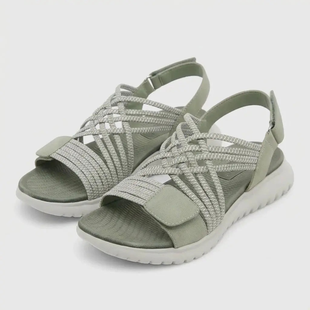Orthopedic Criss-Cross Strappy Sandals Adjustable Comfort
