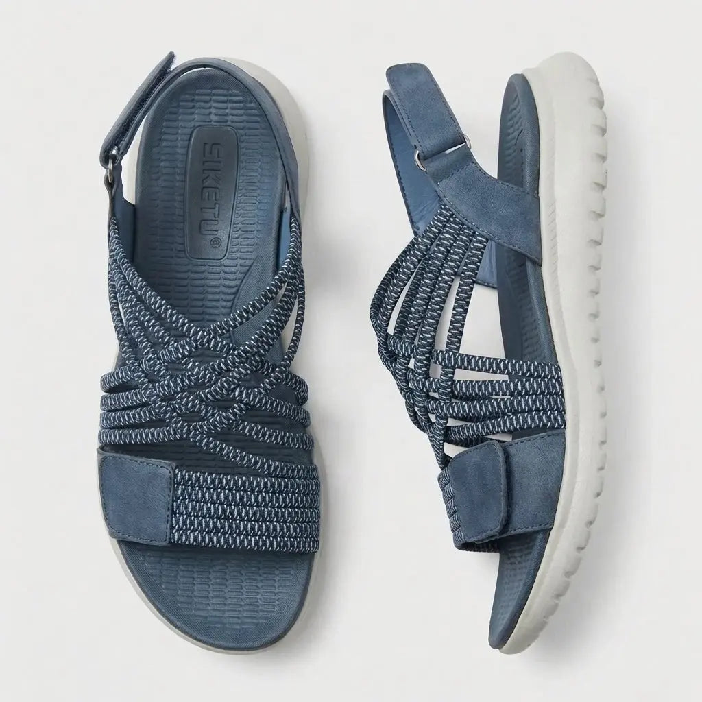 Orthopedic Criss-Cross Strappy Sandals Adjustable Comfort
