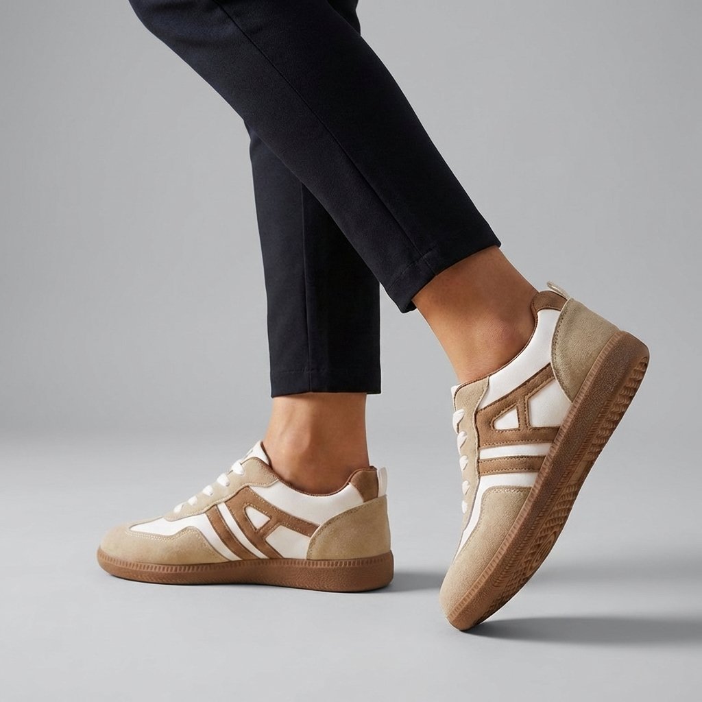 Orthopedic Low-Top Trainers Colour Block Lace-Up