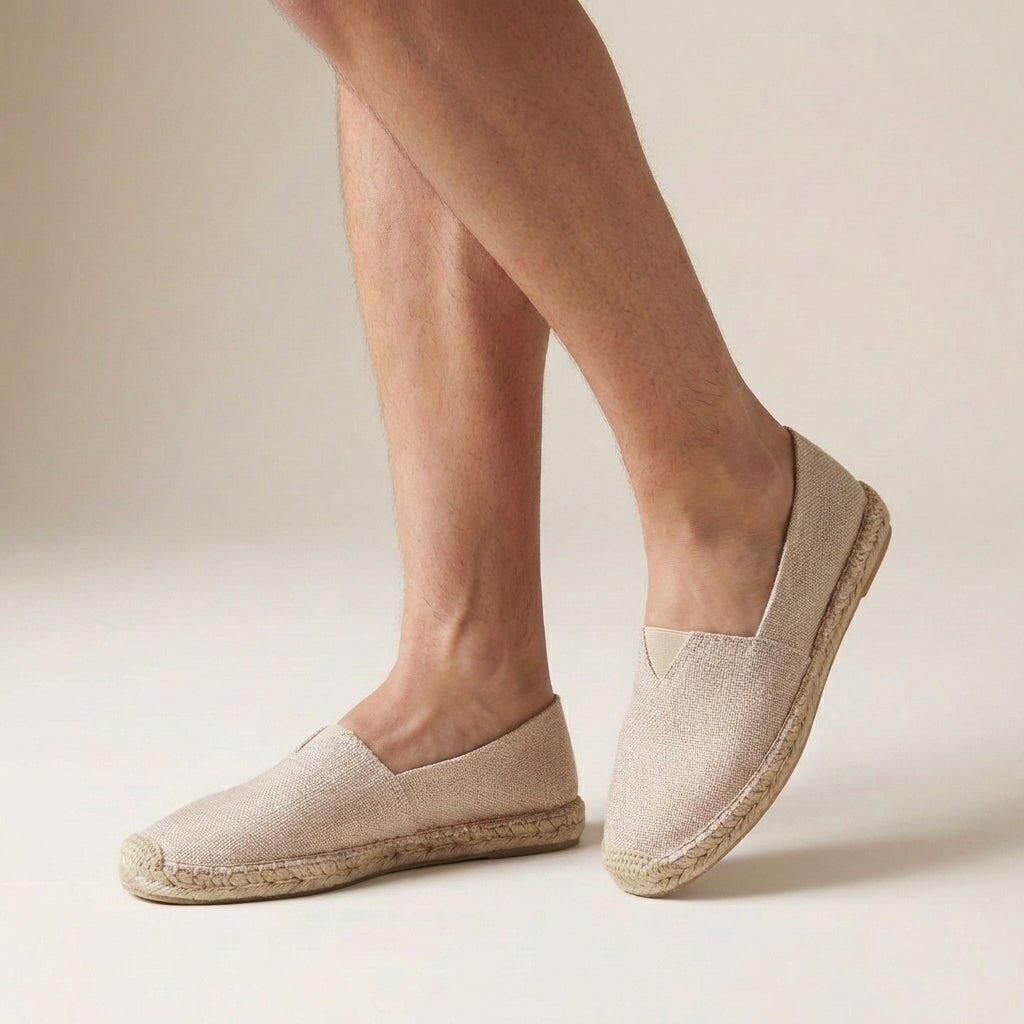 Orthopedic Slip-On Espadrilles Jute Sole Support - Beige