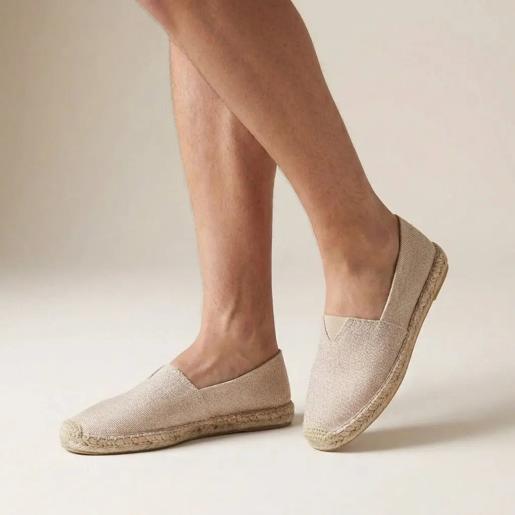 Orthopedic Slip-On Espadrilles Jute Sole Support - Beige