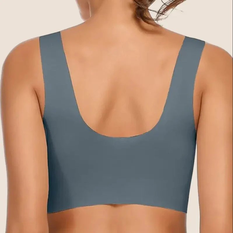 Plus Size V-Neck Moulded Cup Bra Pull-On Design