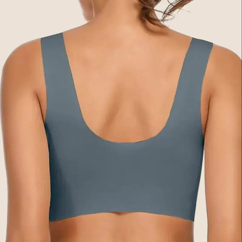 Plus Size V-Neck Moulded Cup Bra Pull-On Design