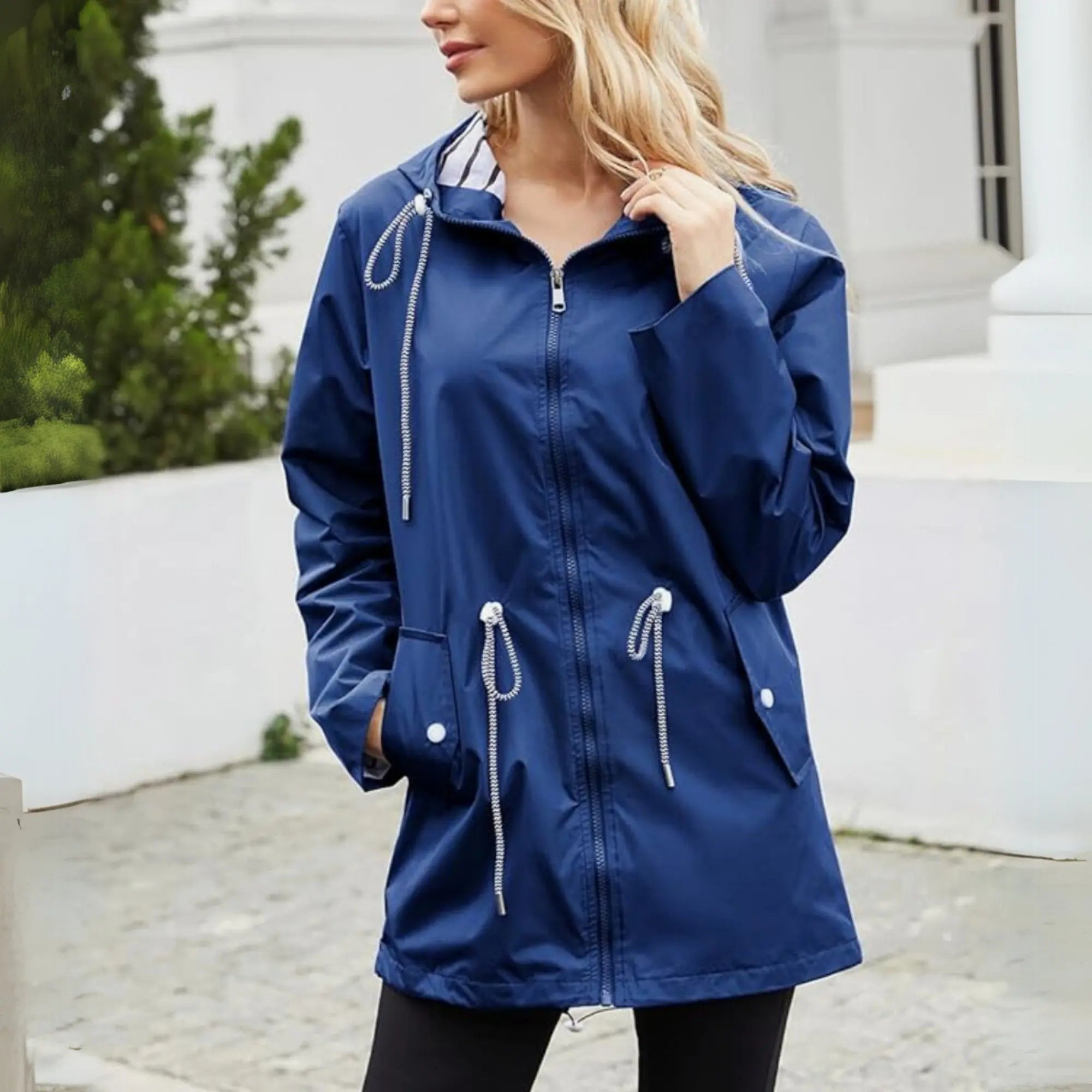 Waterproof Hooded Parka Adjustable Drawstring Breathable