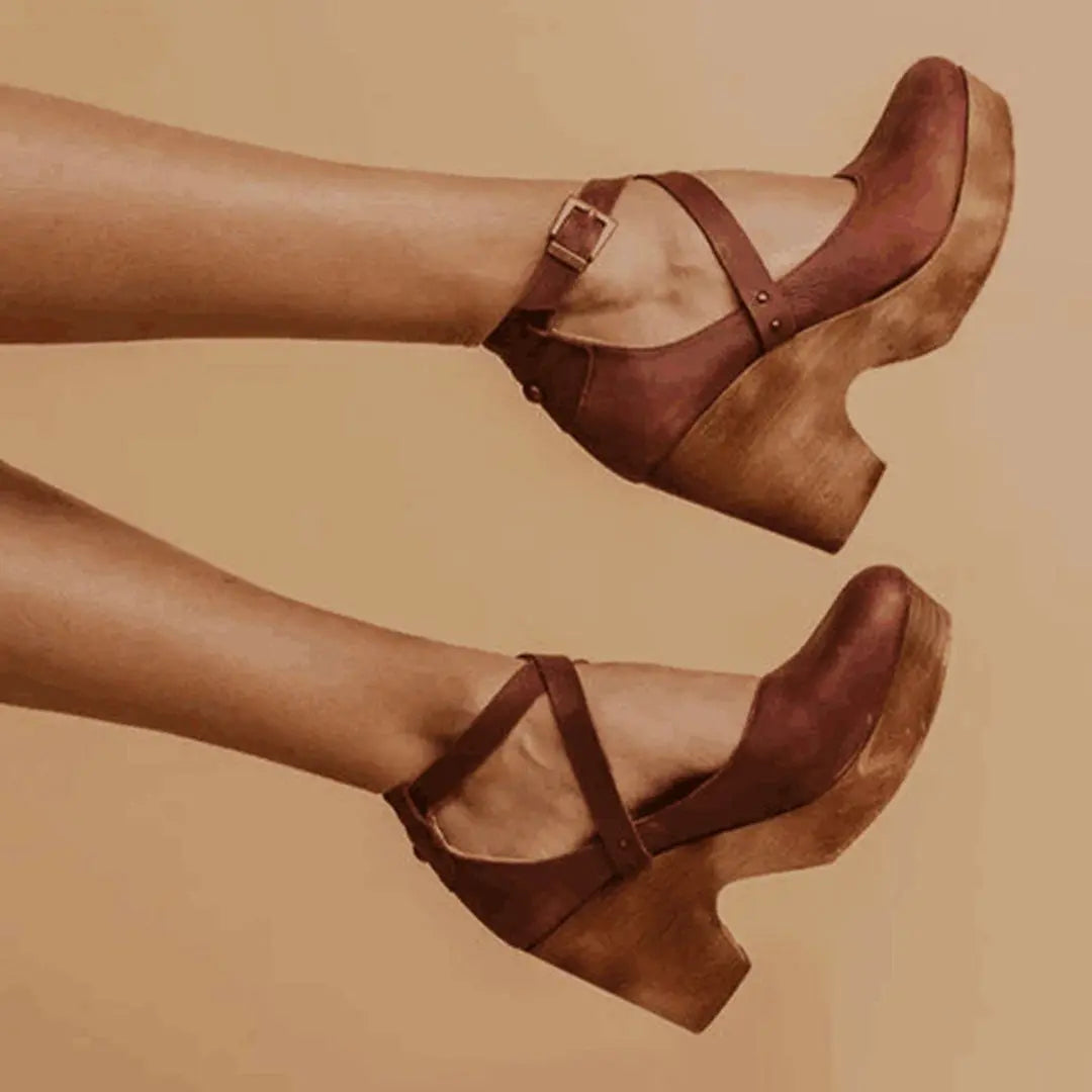 Wedge Heels Closed Toe Ankle Strap Mary Jane Platform