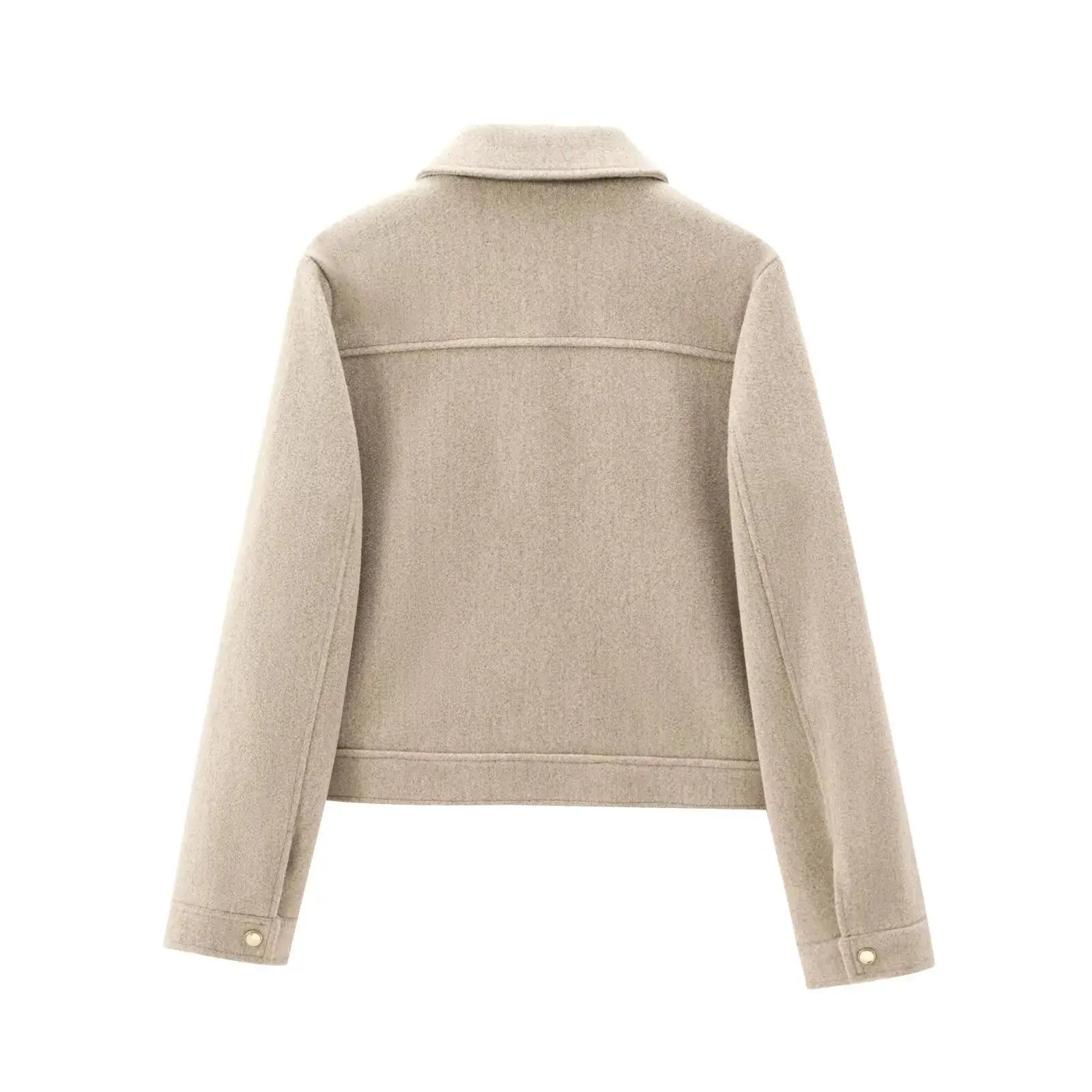 Women's Bomber Jacket Short Zip Front Ribbed Cuffs
