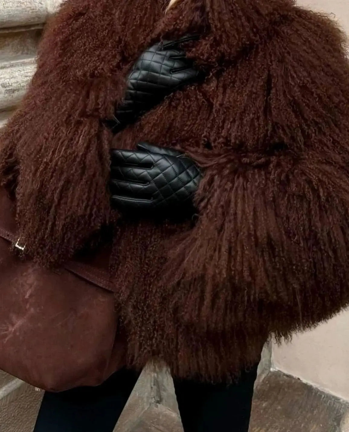 Women's Chic Faux Fur Shaggy Cropped Coat
