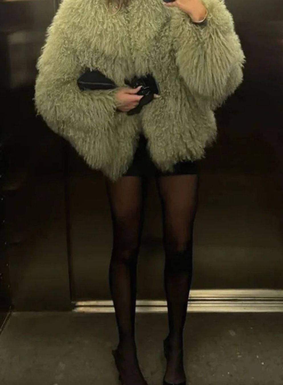 Women's Chic Shaggy Faux Fur Short Jacket