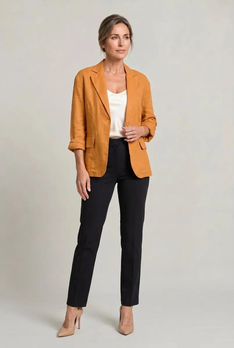 Women's Coat Lightweight Single-Button Relaxed Blazer Jacket