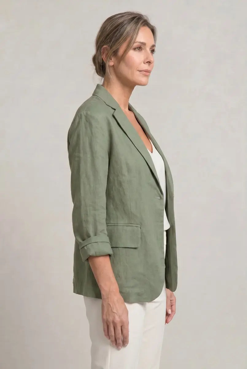 Women's Coat Lightweight Single-Button Relaxed Blazer Jacket