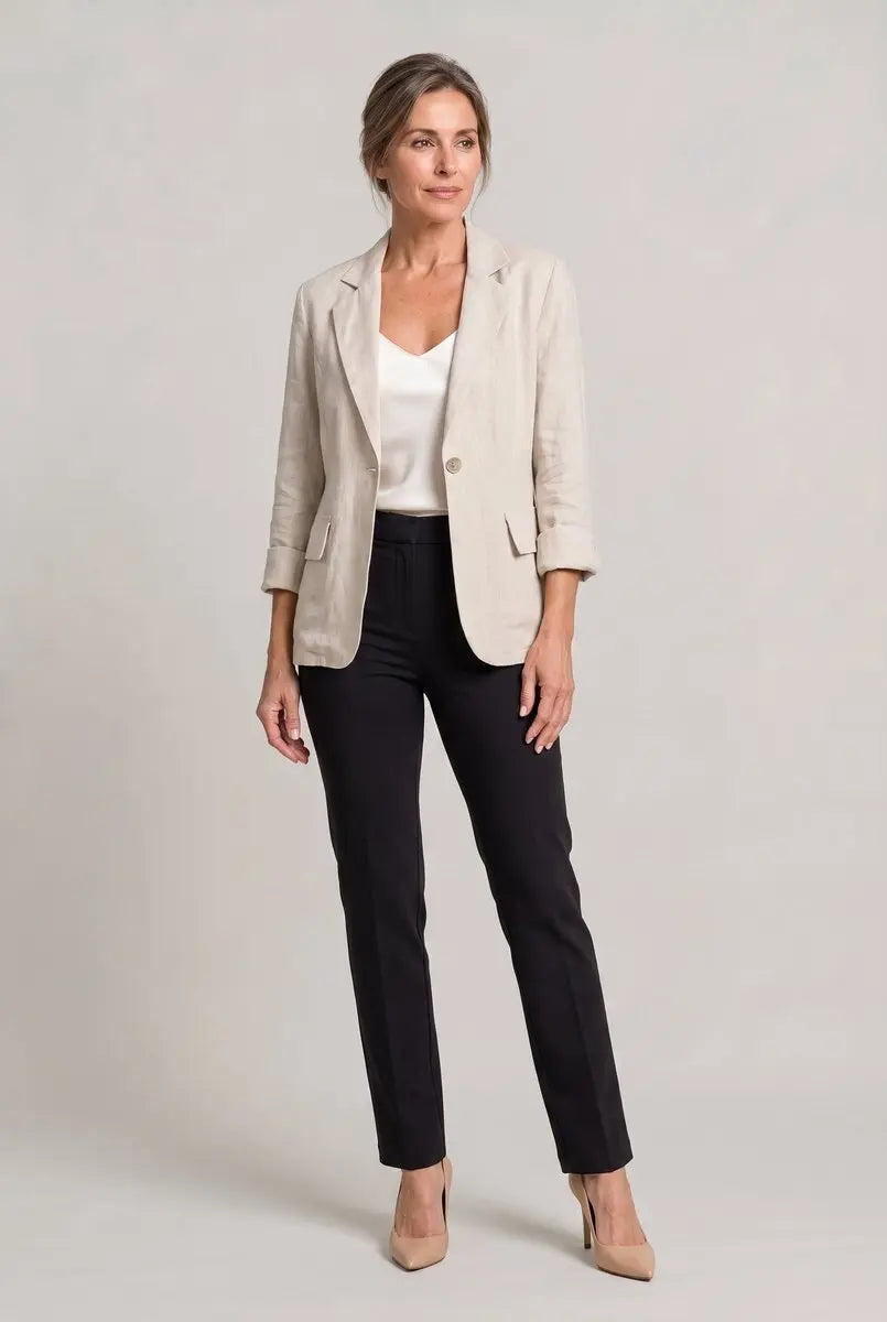 Women's Coat Lightweight Single-Button Relaxed Blazer Jacket